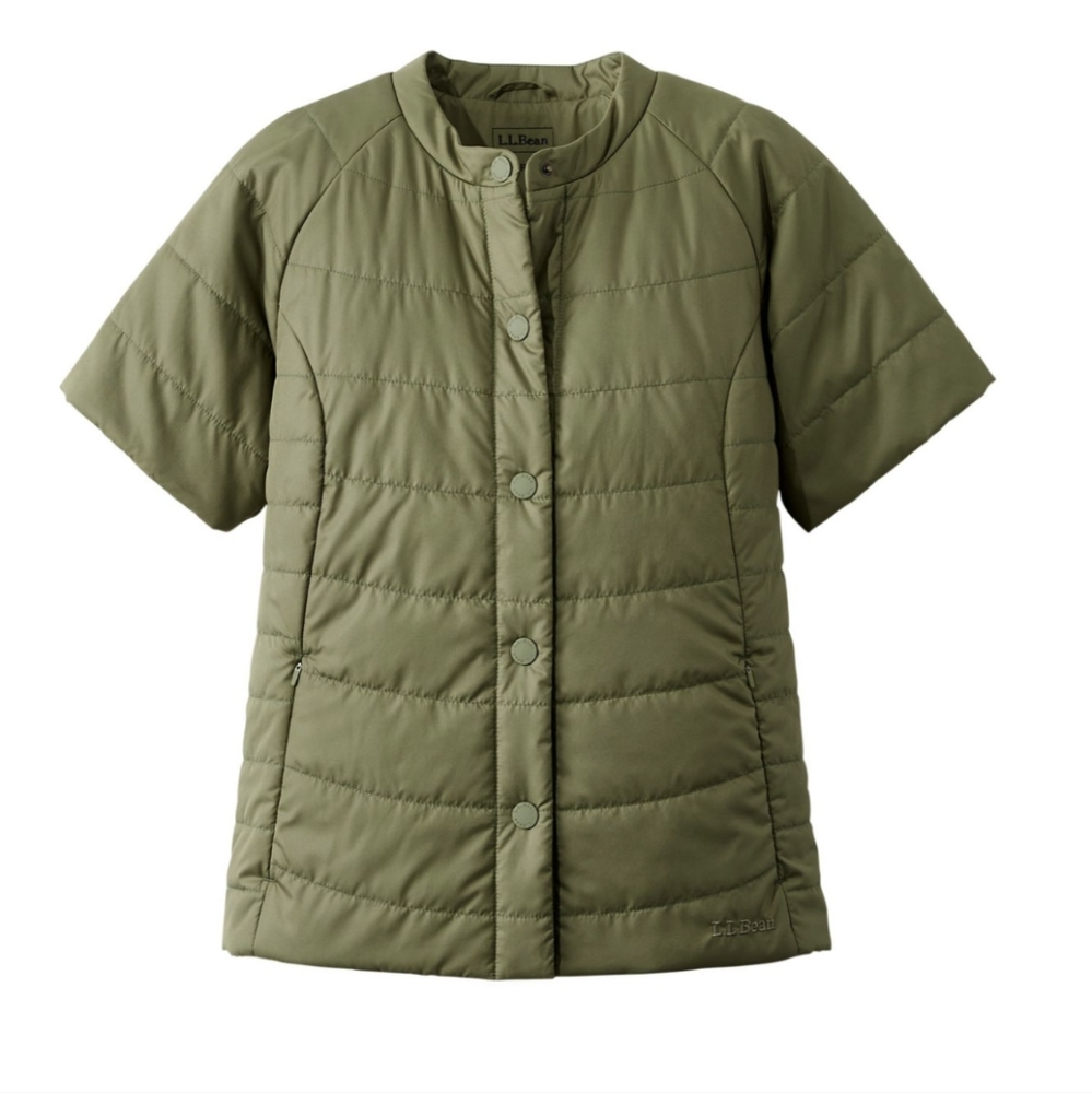 LL Bean short sleep quilted puffer jacket size L